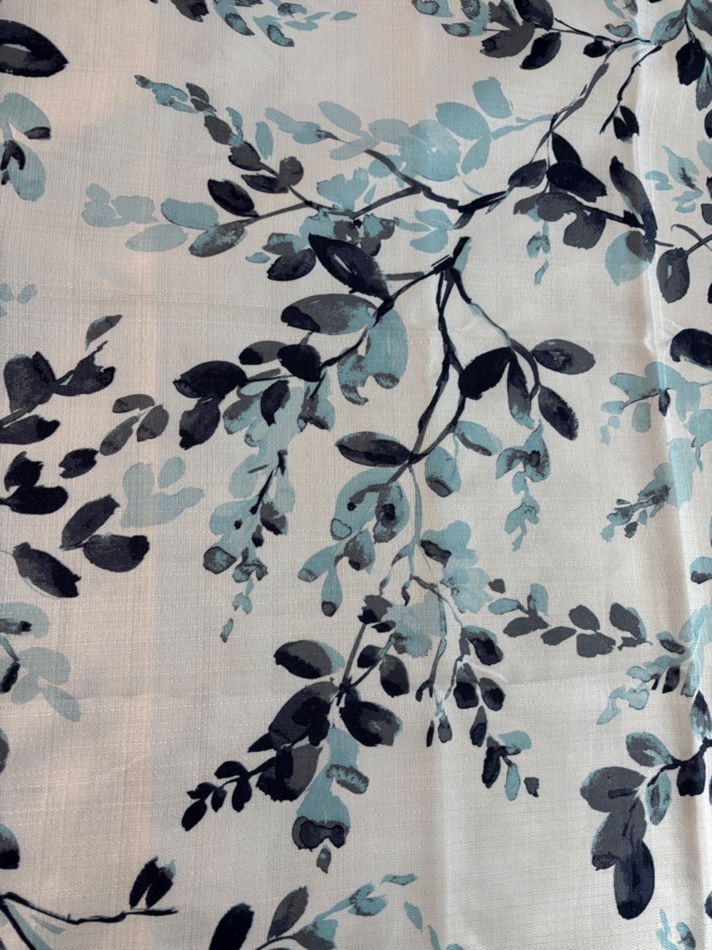 Blue Botanical Print shower curtain